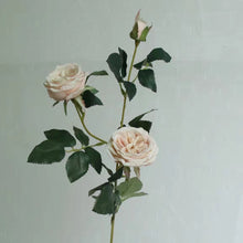 Load image into Gallery viewer, Austin Rose 3 Heads Artificial Flower Stem 7 Color Selections
