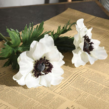 Load image into Gallery viewer, Anemone Windflower Artificial Silk Flowers Tall Stem white WINDFLOWER006
