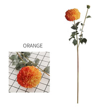 Load image into Gallery viewer, Dahlia Two Heads Artificial Silk Flower 70cm DAHLIA009-017
