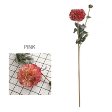 Load image into Gallery viewer, Dahlia Two Heads Artificial Silk Flower 70cm DAHLIA009-017
