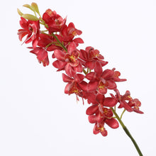 Load image into Gallery viewer, Cymbidium Orchid Real Touch Artificial Silk Flowers 80 Stem ORCHID0003
