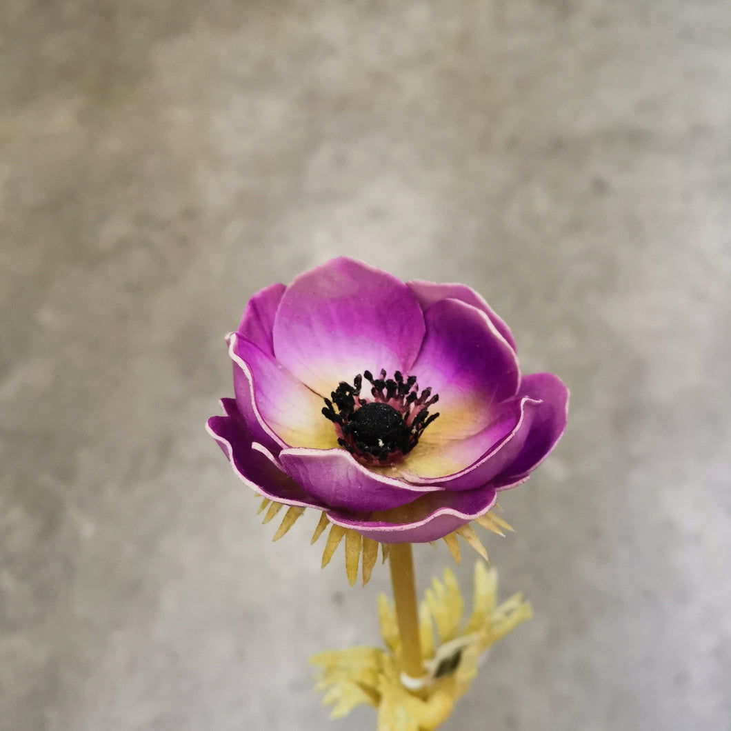 Anemone Artificial Silk Flower Purple ANEMONE0003