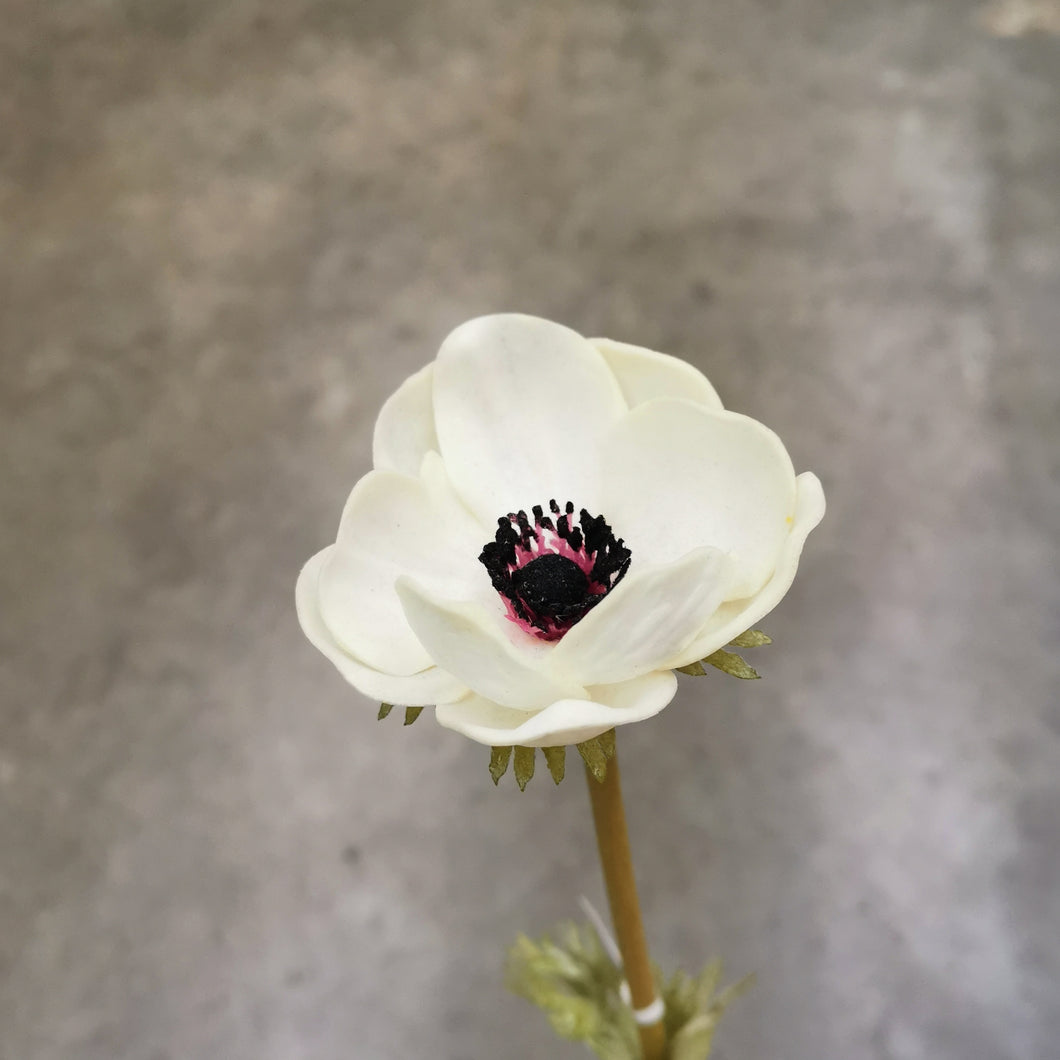 Anemone Artificial Silk Flower White ANEMONE0005