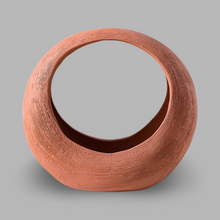 Load image into Gallery viewer, Vase Ring Shaped Pottery Brown VASE019
