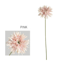 Load image into Gallery viewer, Gerbera Fluffy Petals Artificial Silk Flower Stem 5 Color Selections GERBERA007-0011
