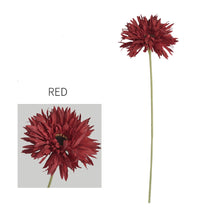 Load image into Gallery viewer, Gerbera Fluffy Petals Artificial Silk Flower Stem 5 Color Selections GERBERA007-0011
