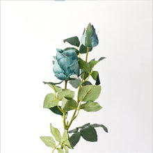 Load image into Gallery viewer, Bulgarian Rose Two Heads Artificial Silk Flowers Stem 8 colors selections001-008
