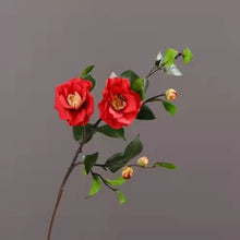 Load image into Gallery viewer, 06 Camellia Artificial Silk Flowers 58cm Stem Red CAMELLIA002
