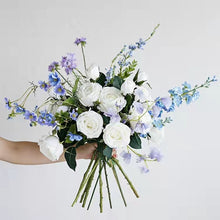 Load image into Gallery viewer, Cornflower 5 Heads Artificial Silk Flower 55cm Stem CORNFLOWER001-004
