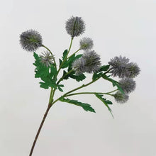 Load image into Gallery viewer, Globe Thistle Artificial Silk Flower Stem Purple GLOBETHISTLE001
