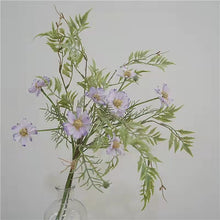 Load image into Gallery viewer, Daisy Bunch Artificial Silk Flower 56cm Stem purple BUNCH002
