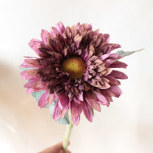 Load image into Gallery viewer, Gerbera Artificial Silk Flower Stem burgundy GERBERA003
