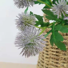 Load image into Gallery viewer, Globe Thistle Artificial Silk Flower Stem Purple GLOBETHISTLE001
