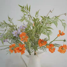 Load image into Gallery viewer, Daisy Bunch Artificial Silk Flower 56cm Stem Orange BUNCH001
