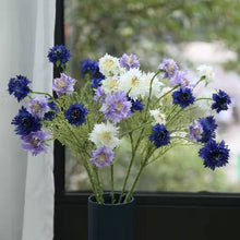 Load image into Gallery viewer, Cornflower 5 Heads Artificial Silk Flower 55cm Stem CORNFLOWER001-004
