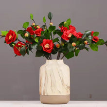 Load image into Gallery viewer, 06 Camellia Artificial Silk Flowers 58cm Stem Red CAMELLIA002
