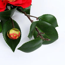 Load image into Gallery viewer, 06 Camellia Artificial Silk Flowers 58cm Stem Red CAMELLIA002
