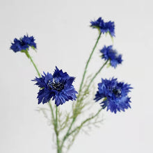 Load image into Gallery viewer, Cornflower 5 Heads Artificial Silk Flower 55cm Stem CORNFLOWER001-004
