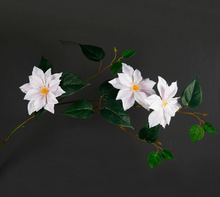 Load image into Gallery viewer, Clematis 3 Heads Artificial Silk Flowers 80cm Stem CLEMATIS0001-0004
